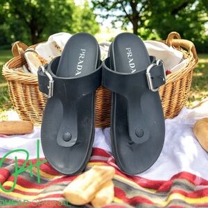 Women’s Prada Fussbet Buckle Thong Sandals SZ EU 41- NWOT never been used
